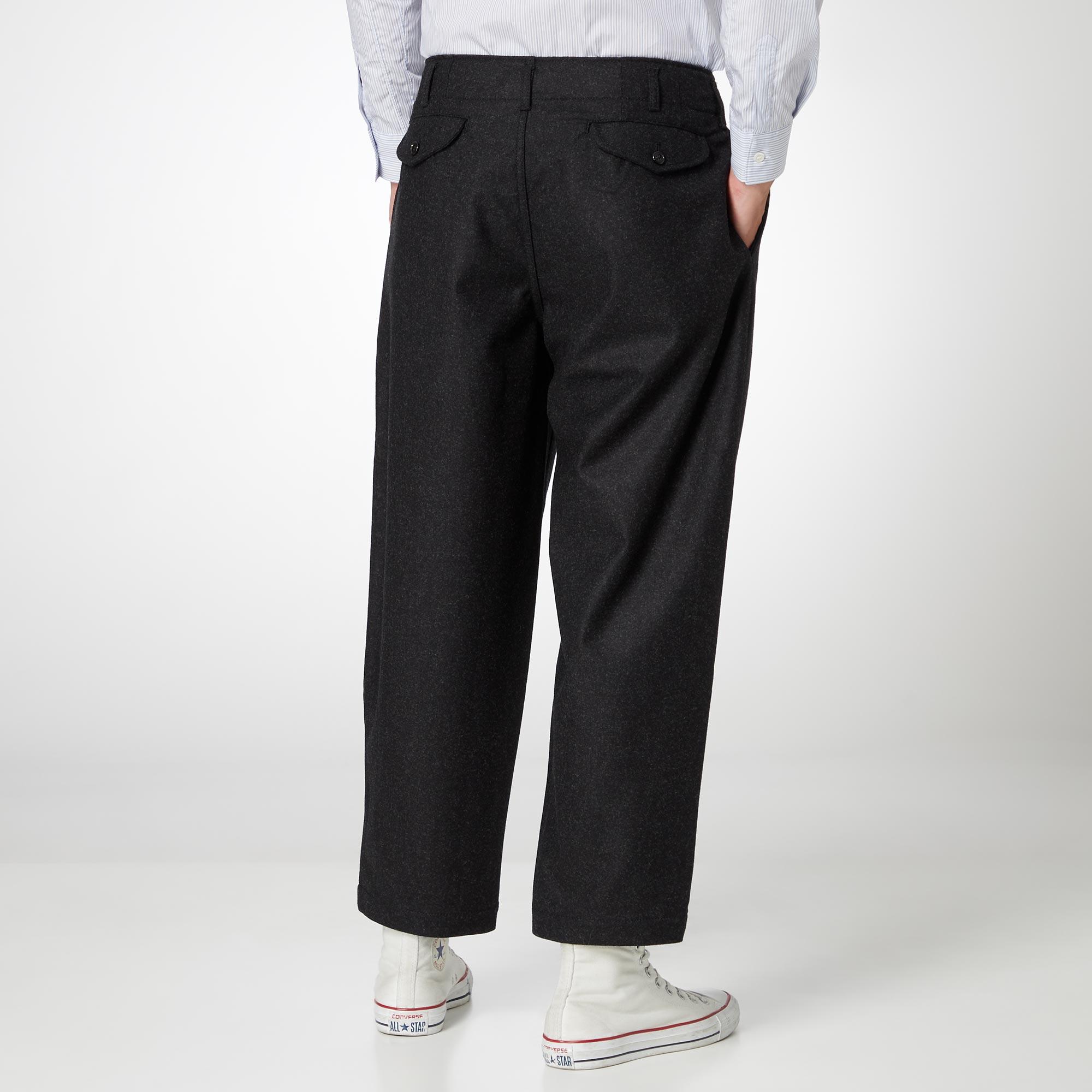 Flannel Pleated Trousers